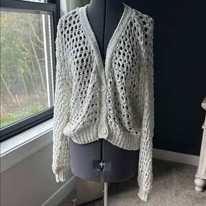 NWT Steve Madden Cream Open-Knit Cardigan size L Beach Travel Resort Cruise